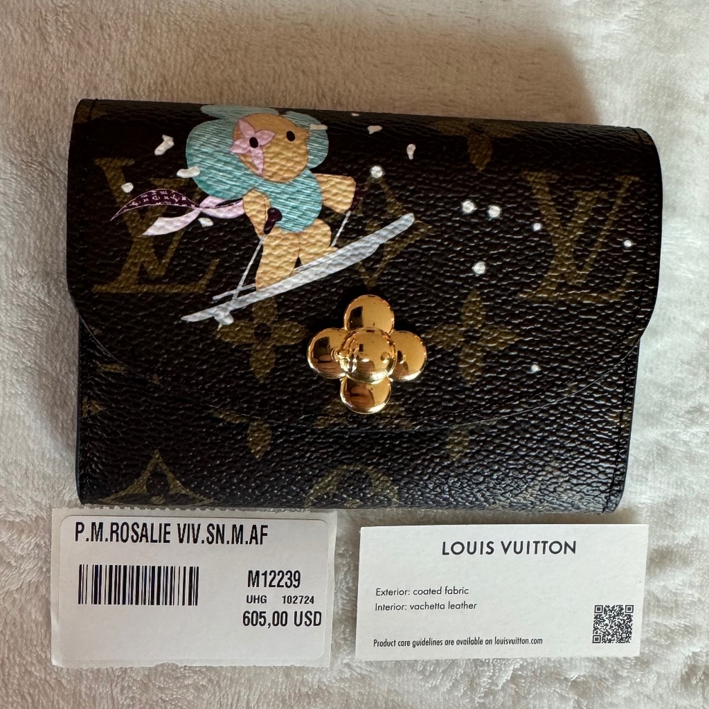 BRAND NEW Louis Vuitton Rosalie Coin Purse Vivienne Holiday ‘24 Azur Frost